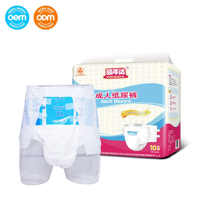 Harga yang bagus Unisex Inkontinensia Dewasa Popok Dengan Tab Gaya Singkir Celana Pendek Extra Absorbensi on line