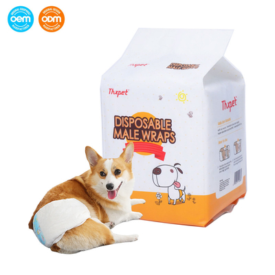 quality Adjustable Velcro Pet Cat Puppy Disposable Dog Diapers For Male Female XS S M L XL factory