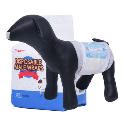 quality Elastic Waistband Disposable Male Dog Diapers Leak Proof Dog Disposable Nappies factory